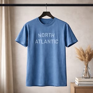 HARTFORD Indigo Dyed Logo Tee