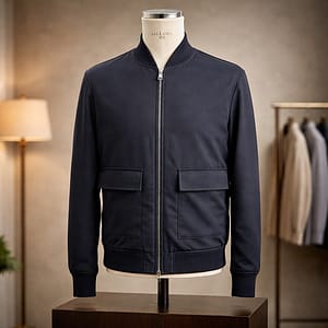 DUNO Navy Wool Stretch Jacket