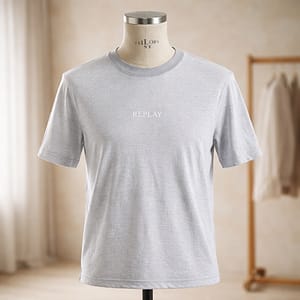 REPLAY Cotton/Linen Logo Tee