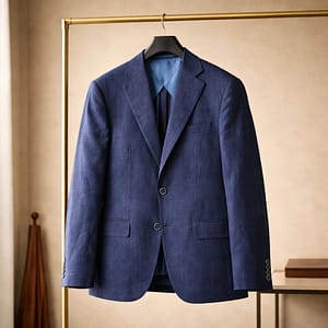 SEVENTY SIX 2 Piece Navy Linen Suit