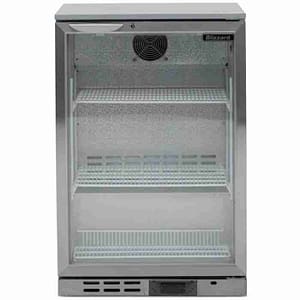 Single Hinged Glass Door Bottle Cooler Stainless Steel