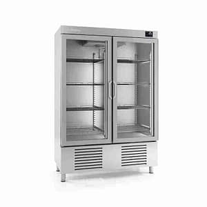 Upright Double Hinged Glass Door Freezer