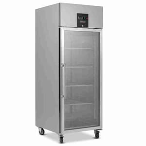 Upright Single Hinged Glass Door Gastronorm Freezer
