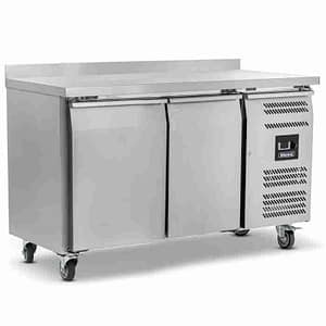 Double Hinged Door Counter Refrigerator With Upstand