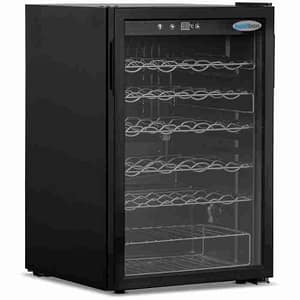 Single Hinged Glass Door Under Counter Wine Cooler