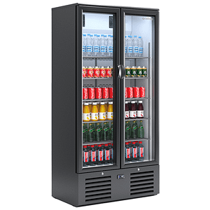 Upright Double Hinged Glass Door Bottle Cooler