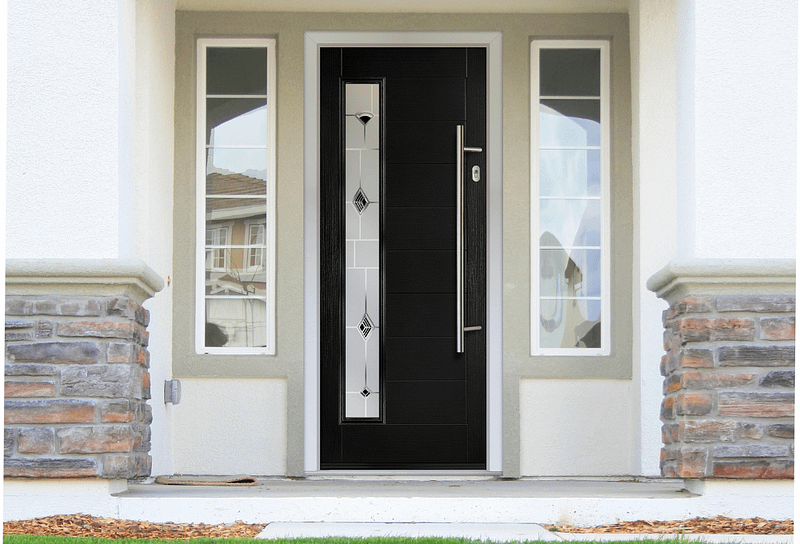 gothic black composite door