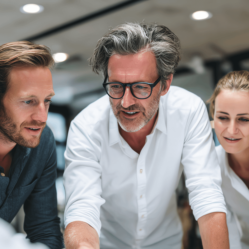 image of engineers looking over drawings