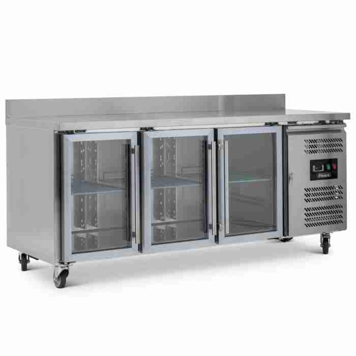 Se Coldtech Triple Hinged Glass Door Counter Refrigerator With Upstand - Coldtech